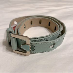 Charlotte Russe Seafoam Green Heart Buckle Belt